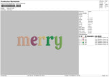 Merrytext v2 Embroidery File 6 sizes