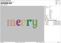 Merrytext v2 Embroidery File 6 sizes