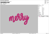 Merrytext V3 Embroidery File 6 sizes