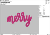 Merrytext V3 Embroidery File 6 sizes