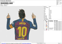 Messi v3 Embroidery File 6 size