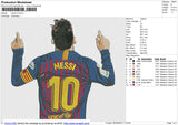 Messi v3 Embroidery File 6 size