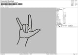 Metalhand Embroidery File 6 sizes