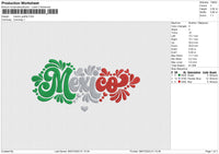 Mexico Grafity Embroidery File 6 size