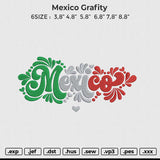 Mexico Grafity Embroidery File 6 size