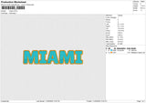 Miami Embroidery File 6 size