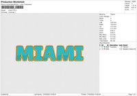 Miami Embroidery File 6 size