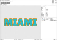 Miami Embroidery File 6 size