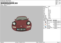 Car Maroon 1105 Embroidery File 6 sizes
