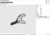 Mickey's hand Embroidery File 6 size
