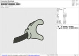 Mickey's hand Embroidery File 6 size
