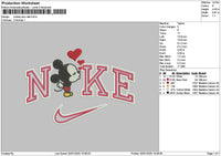 Nike Mickey Kiss Embroidery File 6 sizes