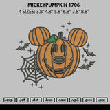 Mickeypumpkin 1706 Embroidery File 6 sizes