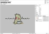 Mimibear Text Embroidery File 6 sizes