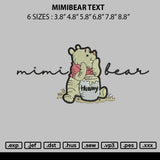 Mimibear Text Embroidery File 6 sizes