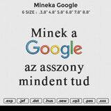 Mineka Google Embroidery File 6 size