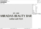 miradas Embroidery File 6 size