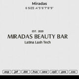 miradas Embroidery File 6 size
