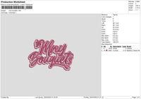 Mnytext Embroidery File 6 sizes