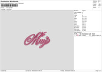 Mny02 Embroidery File 6 sizes