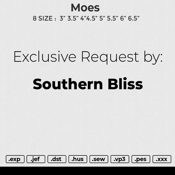 Moes Embroidery File 6 size