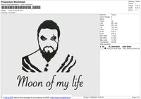 Moon Of My Life Embroidery File 6 size