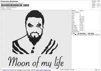 Moon Of My Life Embroidery File 6 size