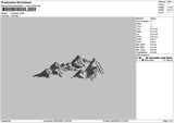 Mountains Outline 02 Embroidery File 6 sizes