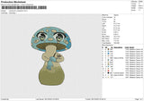 Mushroom Character Embroidery File 6 size