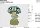 Mushroom Character Embroidery File 6 size