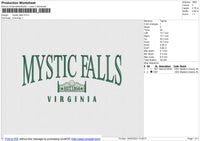 Mystic falls Embroidery