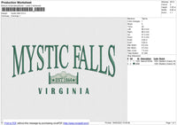 Mystic falls Embroidery