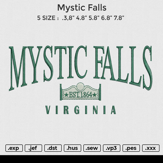 Mystic falls Embroidery embrostudio