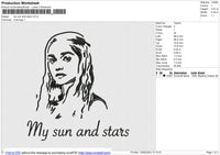 My Sun And Stars Embroidery File 6 size