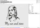 My Sun And Stars Embroidery File 6 size