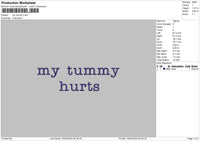 Tummytext Embroidery File 6 sizes