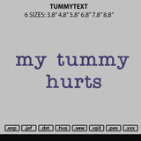 Tummytext Embroidery File 6 sizes