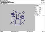 Nail Bottle Embroidery File 6 sizes