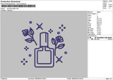 Nail Bottle Embroidery File 6 sizes