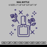 Nail Bottle Embroidery File 6 sizes