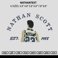 Nathantext Embroidery File 6 sizes