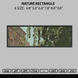 Nature Rectangle Embroidery File 6 Sizes