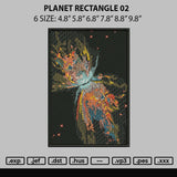 Planet Rectangle 02 Embroidery File 6 sizes