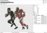 Nfl football Embroidery File 6 size