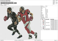 Nfl football Embroidery File 6 size