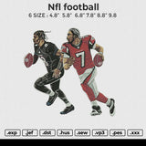 Nfl football Embroidery File 6 size