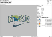 Nike Alien0605 Embroidery File 6 sizes