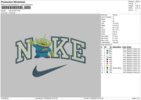 Nike Alien0605 Embroidery File 6 sizes