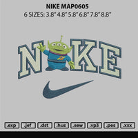 Nike Alien0605 Embroidery File 6 sizes