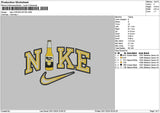 Nike Bottle Yellow Embroidery File 6 sizes